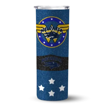 Personalized Nevada Wolf Pack Star Cluster Blue Skinny Tumbler