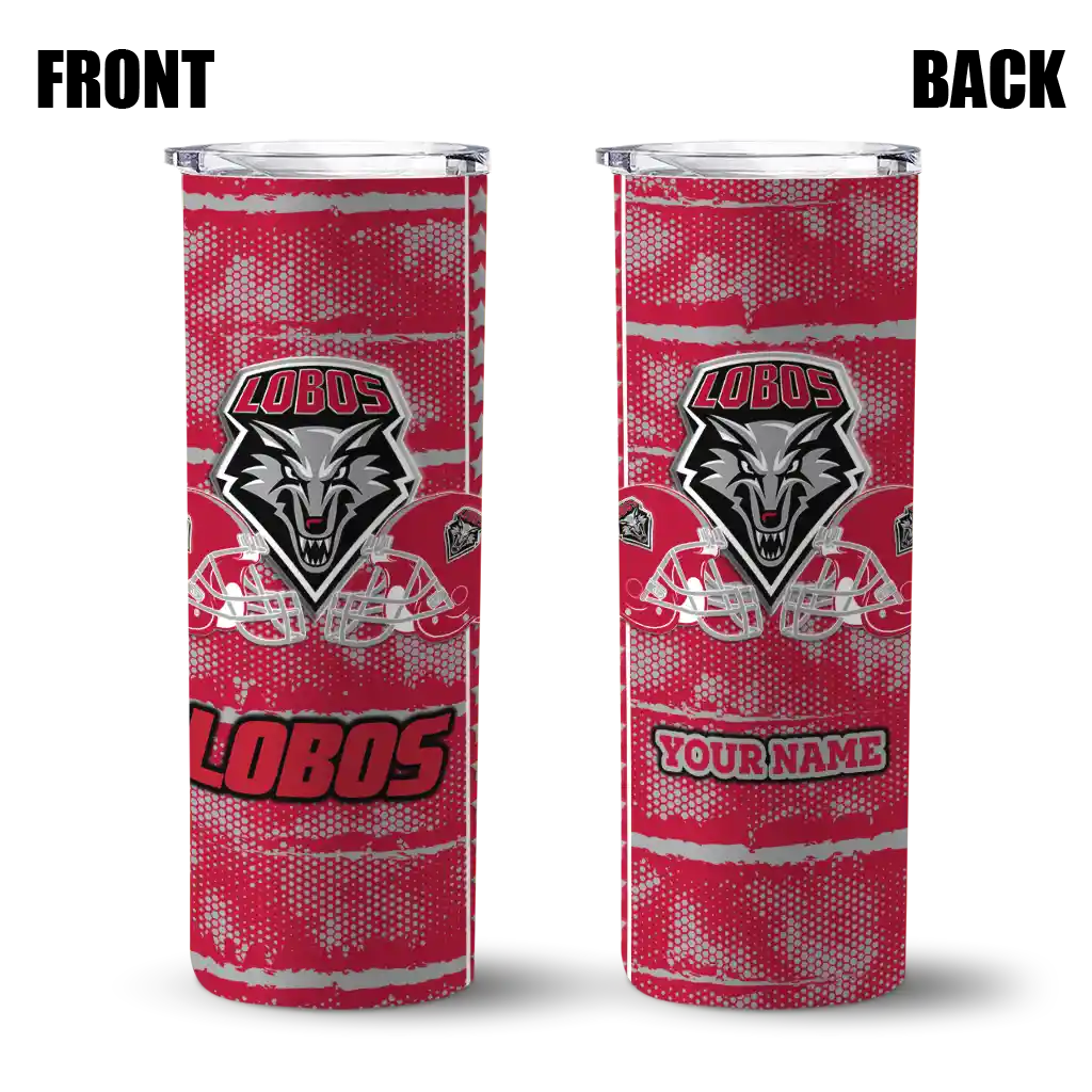 personalized-new-mexico-lobos-chevron-patch-red-skinny-tumbler-fashion-forward.webp