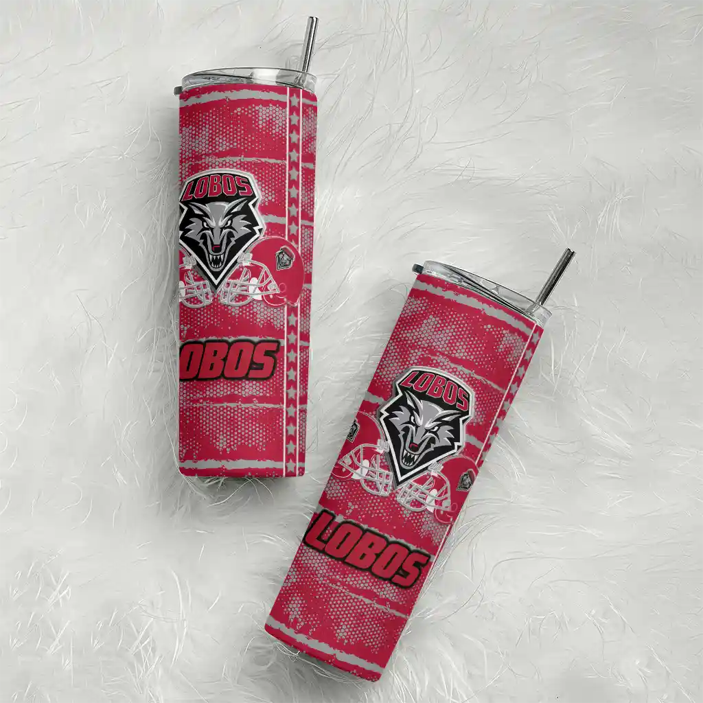 personalized-new-mexico-lobos-chevron-patch-red-skinny-tumbler-top-rated.webp