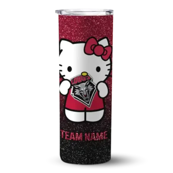 Personalized New Mexico Lobos Hello Kitty Red Black Skinny Tumbler