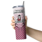 personalized-new-mexico-state-aggies-chevron-stripes-crimson-skinny-tumbler-best-selling.webp