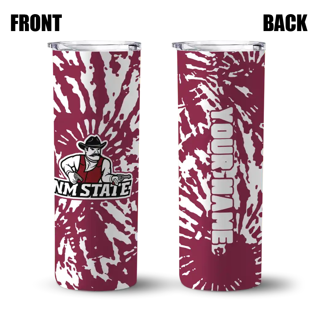 personalized-new-mexico-state-aggies-metallic-grid-crimson-skinny-tumbler-fashion-forward.webp