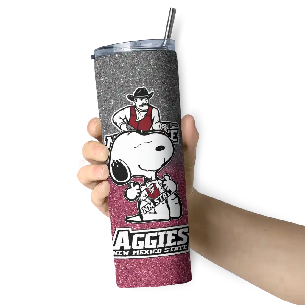 personalized-new-mexico-state-aggies-snoopy-attitude-crimson-skinny-tumbler-premium-grade.webp