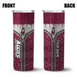 personalized-new-mexico-state-aggies-sparkle-drip-crimson-skinny-tumbler-best-selling.webp