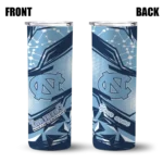 personalized-north-carolina-tar-heels-helmet-clash-light-blue-skinny-tumbler-best-selling.webp