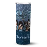 personalized-north-carolina-tar-heels-kiss-band-navy-blue-skinny-tumbler-best-selling.webp