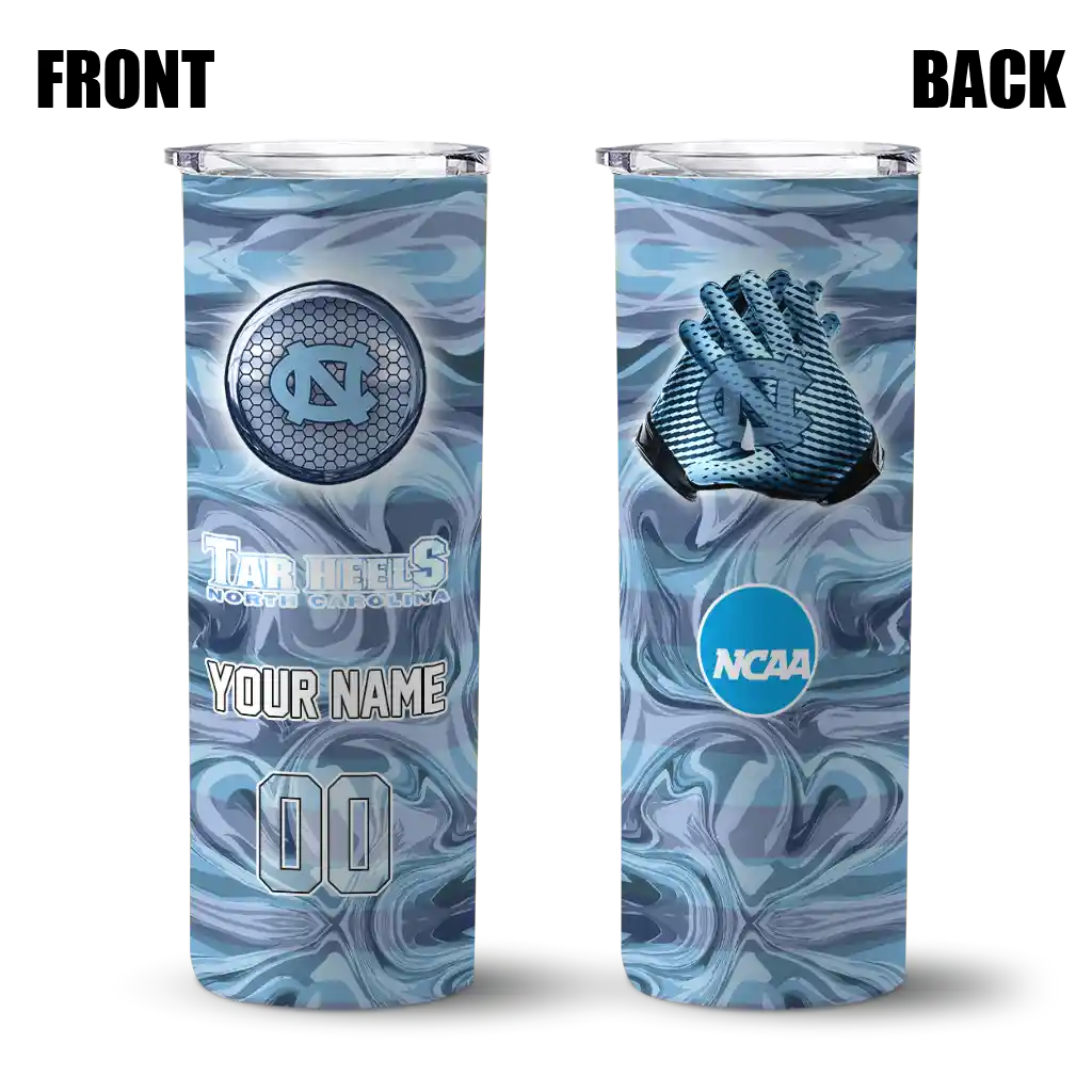 personalized-north-carolina-tar-heels-patterned-waves-light-blue-skinny-tumbler-fashion-forward-1.webp