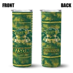 personalized-north-dakota-state-bison-chevron-patch-green-skinny-tumbler-best-selling.webp