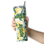 personalized-north-dakota-state-bison-claw-marks-green-white-skinny-tumbler-best-selling.webp