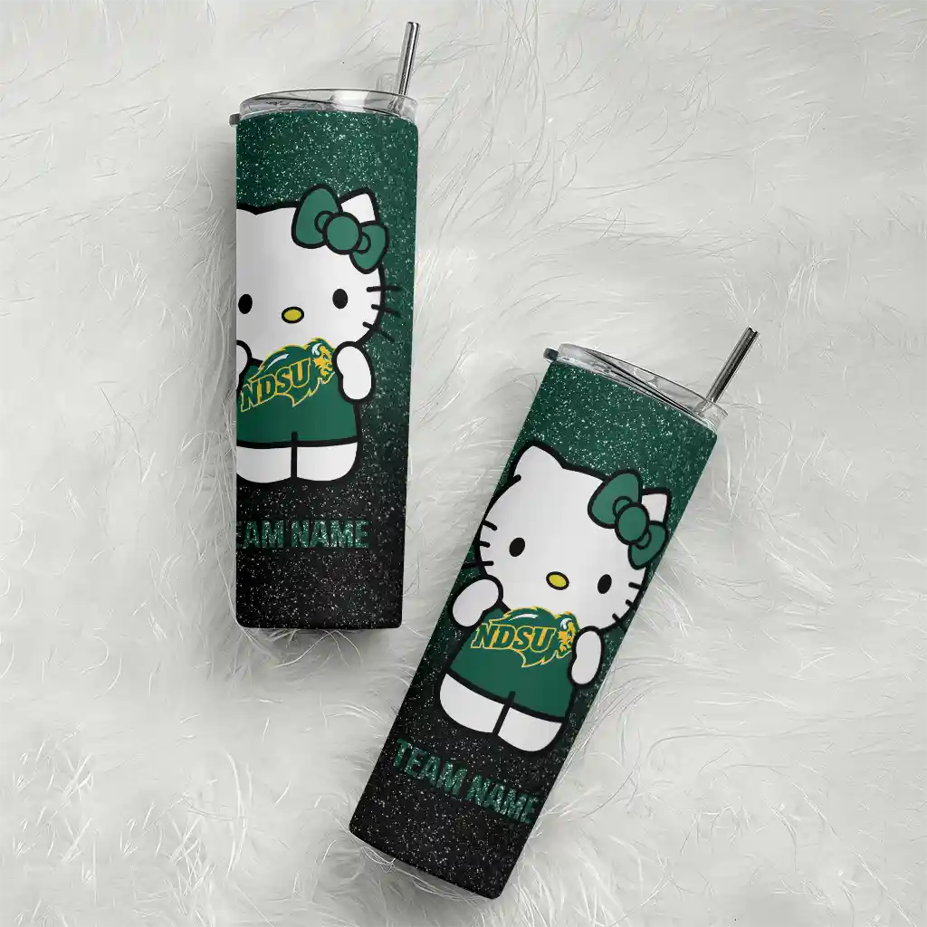 personalized-north-dakota-state-bison-hello-kitty-green-black-skinny-tumbler-top-rated-1.webp