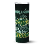 personalized-north-dakota-state-bison-rose-romance-green-black-skinny-tumbler-best-selling.webp