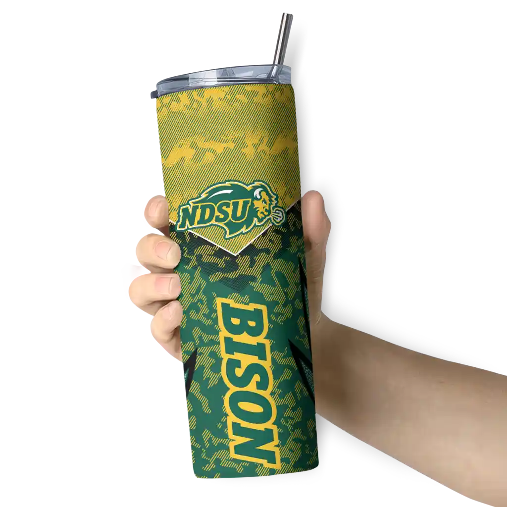 personalized-north-dakota-state-bison-spiral-burst-print-green-skinny-tumbler-premium-grade.webp