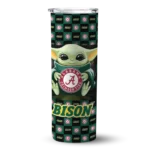personalized-north-dakota-state-bison-yoda-cozy-green-black-skinny-tumbler-best-selling.webp