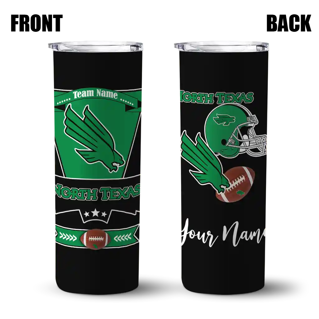 personalized-north-texas-mean-green-helmet-belt-green-black-skinny-tumbler-fashion-forward.webp