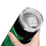 personalized-north-texas-mean-green-helmet-belt-green-black-skinny-tumbler-best-selling.webp