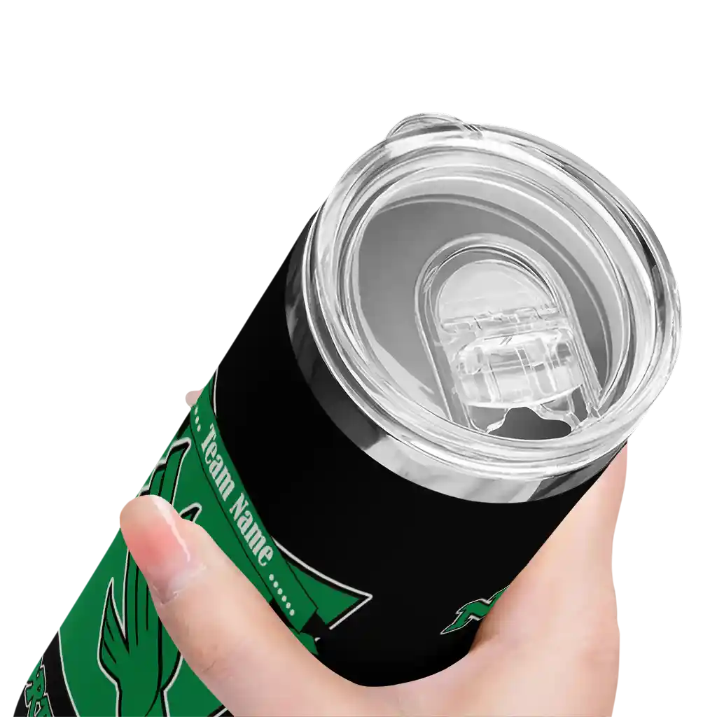 personalized-north-texas-mean-green-helmet-belt-green-black-skinny-tumbler-high-quality.webp
