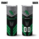personalized-north-texas-mean-green-hexagon-honeycomb-green-black-skinny-tumbler-best-selling.webp