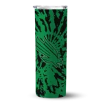 personalized-north-texas-mean-green-metallic-grid-green-skinny-tumbler-best-selling.webp