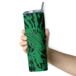 personalized-north-texas-mean-green-metallic-grid-green-skinny-tumbler-best-selling.webp