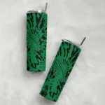 personalized-north-texas-mean-green-metallic-grid-green-skinny-tumbler-best-selling.webp