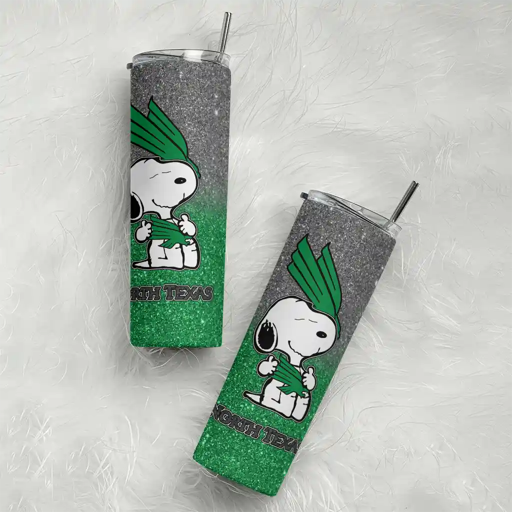 personalized-north-texas-mean-green-snoopy-attitude-green-skinny-tumbler-top-rated.webp