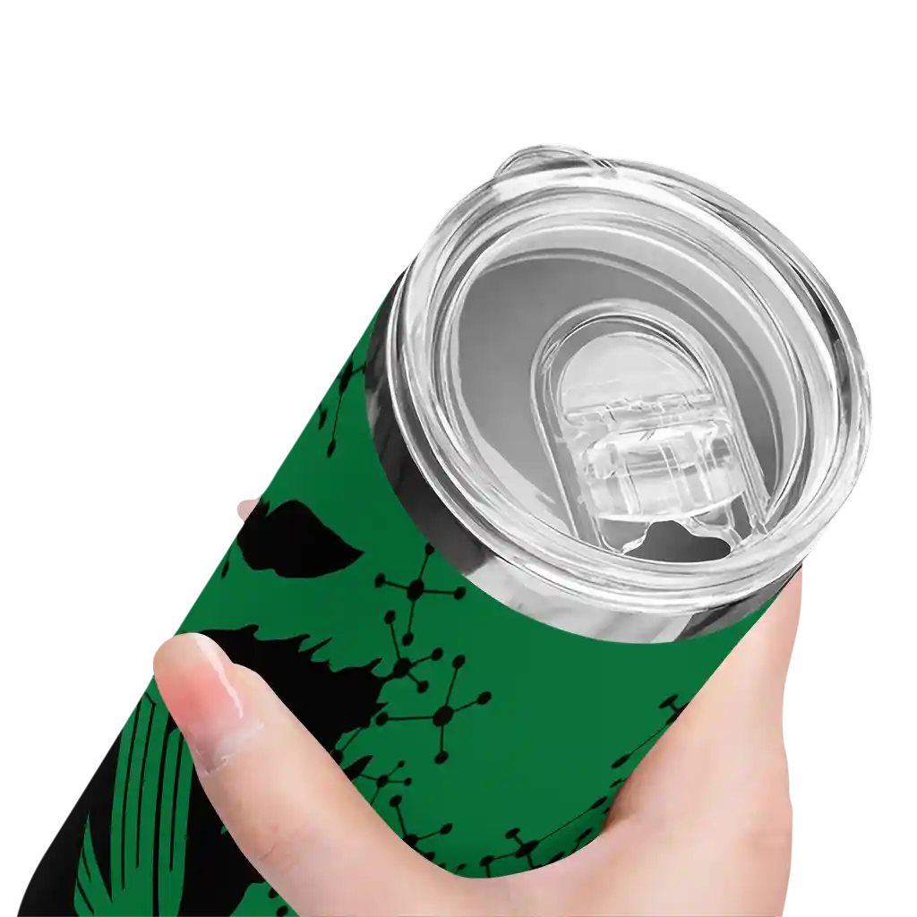 personalized-north-texas-mean-green-star-pop-green-black-skinny-tumbler-high-quality.webp