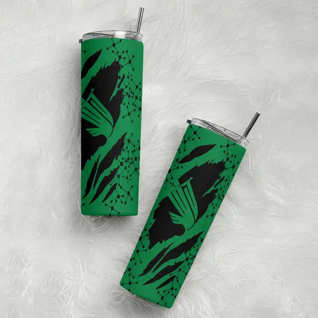 personalized-north-texas-mean-green-star-pop-green-black-skinny-tumbler-top-rated.webp