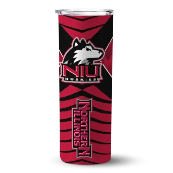 Personalized Northern Illinois Huskies Camo Texture Red Skinny Tumbler