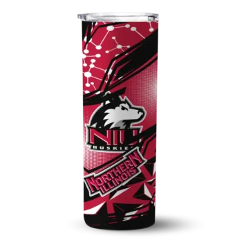 Personalized Northern Illinois Huskies Helmet Clash Red Skinny Tumbler