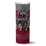 personalized-northern-illinois-huskies-kiss-band-silver-skinny-tumbler-best-selling.webp