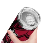personalized-northern-illinois-huskies-web-stripes-red-white-skinny-tumbler-best-selling.webp