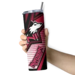 personalized-northern-illinois-huskies-web-stripes-red-white-skinny-tumbler-best-selling.webp