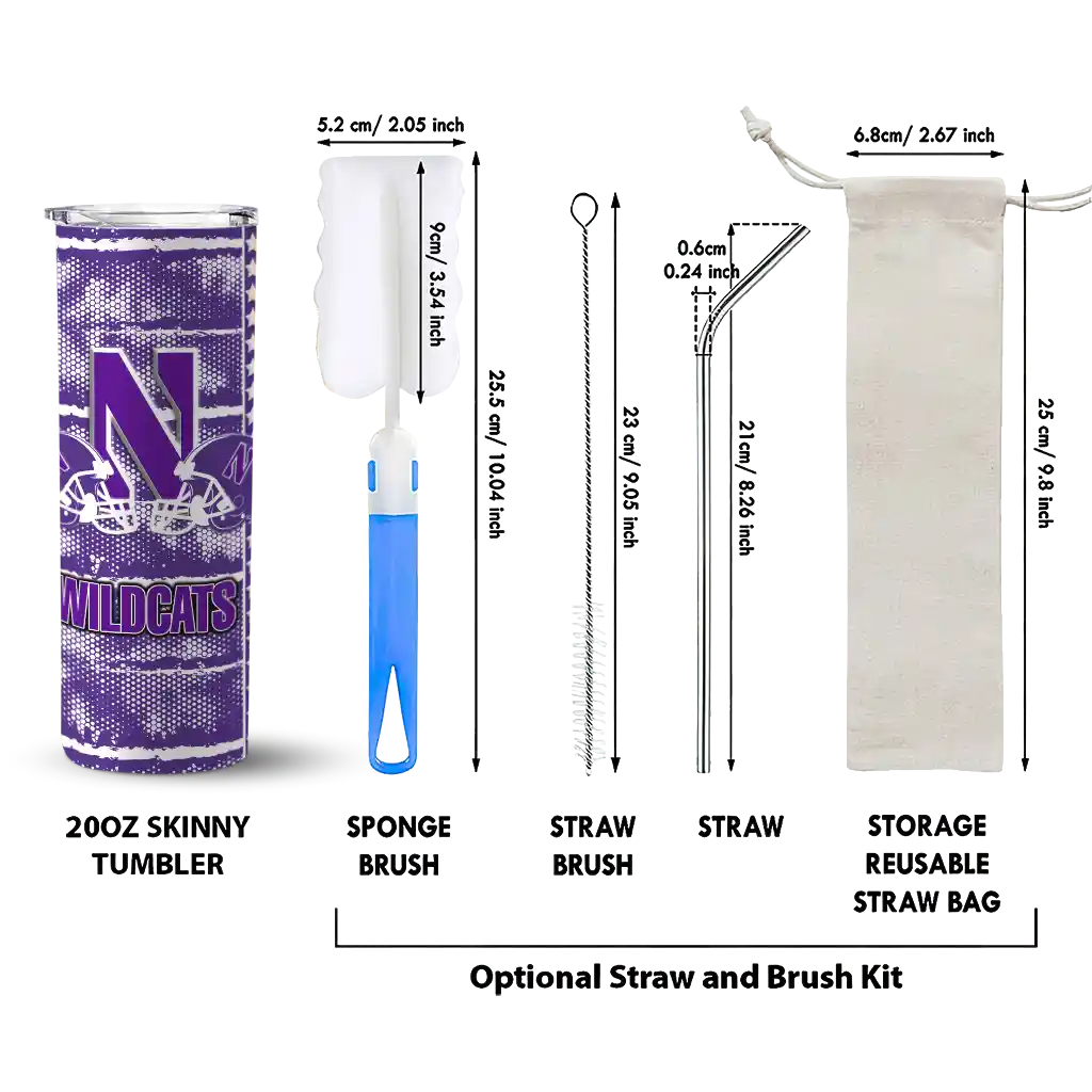 personalized-northwestern-wildcats-chevron-patch-purple-skinny-tumbler-new-arrival.webp