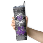 personalized-northwestern-wildcats-chevron-v-purple-gray-skinny-tumbler-best-selling-1.webp