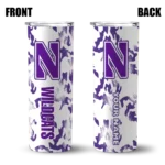 personalized-northwestern-wildcats-claw-marks-purple-white-skinny-tumbler-best-selling.webp