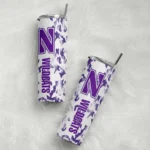 personalized-northwestern-wildcats-claw-marks-purple-white-skinny-tumbler-best-selling.webp