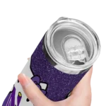 personalized-northwestern-wildcats-hello-kitty-purple-black-skinny-tumbler-best-selling.webp