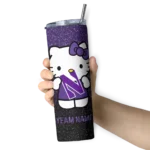 personalized-northwestern-wildcats-hello-kitty-purple-black-skinny-tumbler-best-selling.webp