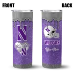 personalized-northwestern-wildcats-pixel-fade-purple-skinny-tumbler-best-selling.webp