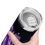 personalized-northwestern-wildcats-rose-romance-purple-black-skinny-tumbler-best-selling.webp