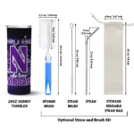 personalized-northwestern-wildcats-rose-romance-purple-black-skinny-tumbler-best-selling.webp