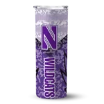personalized-northwestern-wildcats-spiral-burst-print-purple-skinny-tumbler-best-selling.webp