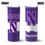 personalized-northwestern-wildcats-torn-band-purple-white-skinny-tumbler-best-selling.webp