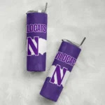 personalized-northwestern-wildcats-torn-band-purple-white-skinny-tumbler-best-selling.webp