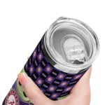 personalized-northwestern-wildcats-yoda-cozy-purple-black-skinny-tumbler-best-selling.webp