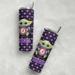 personalized-northwestern-wildcats-yoda-cozy-purple-black-skinny-tumbler-best-selling.webp