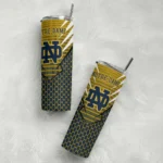 personalized-notre-dame-fighting-irish-chevron-stripes-navy-skinny-tumbler-best-selling-1.webp