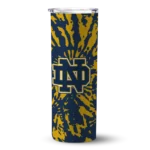 personalized-notre-dame-fighting-irish-metallic-grid-navy-skinny-tumbler-best-selling.webp