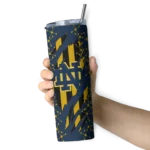 personalized-notre-dame-fighting-irish-star-pop-navy-black-skinny-tumbler-best-selling.webp