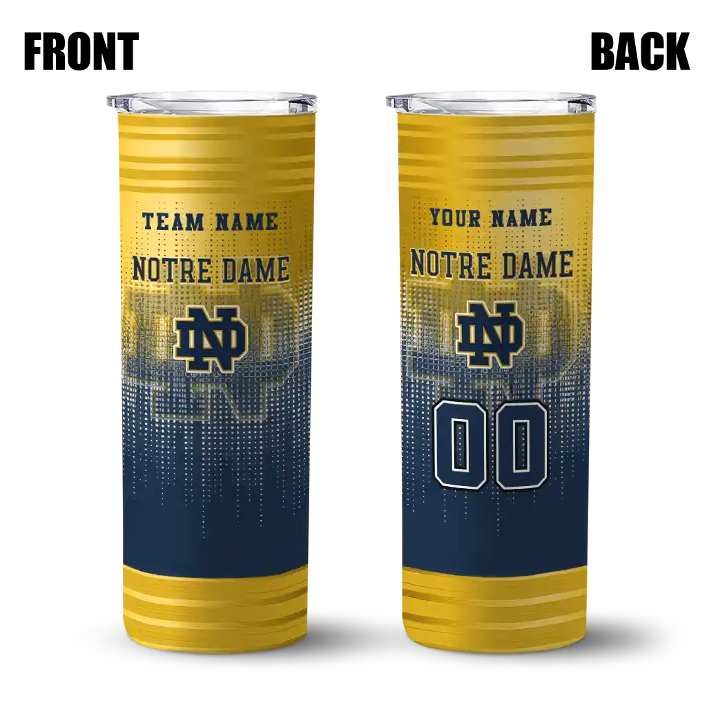 personalized-notre-dame-fighting-irish-swirl-texture-navy-skinny-tumbler-fashion-forward-1.webp